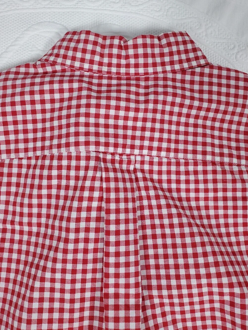 Ralph Lauren Polo Red White Gingham Check Boys Large (14-16)